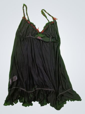 Black Chemise with Red Trim