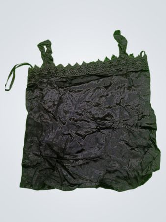 Black Silk or Satin Bustier or Bra Top