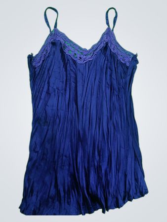 Blue Lace Trim Camisole