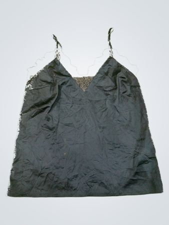 Unbranded Black Lace Trim Cami Top