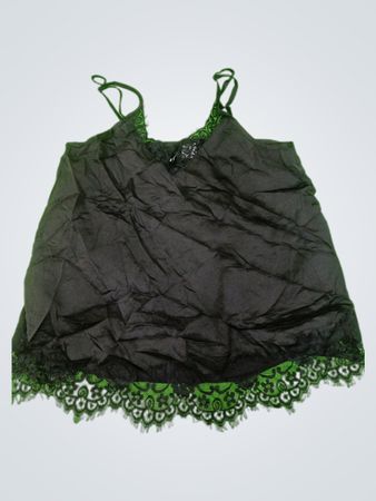 Black Camisole with Lace Trim