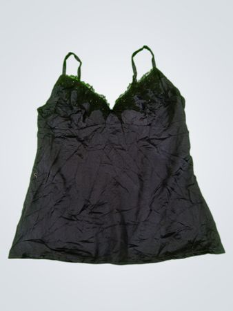Black Camisole with Lace Trim
