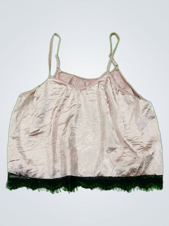 Women's Beige Lace Trim Camisole