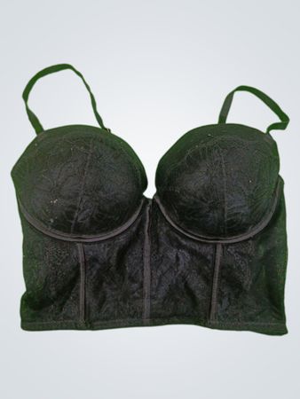Unbranded Black Lace Bustier Top