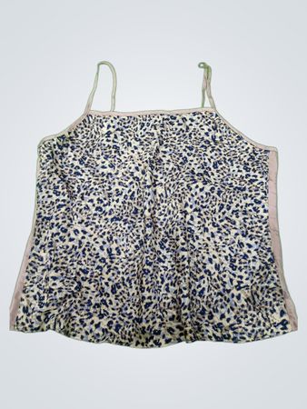 Blue and White Leopard Print Camisole