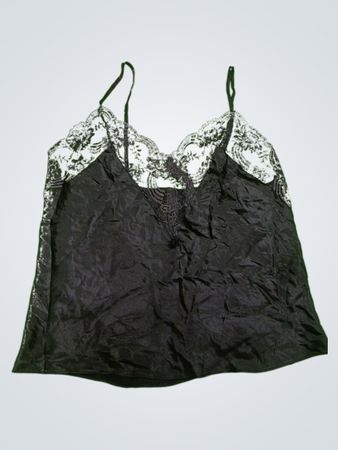Black Lace Trim Cami Top