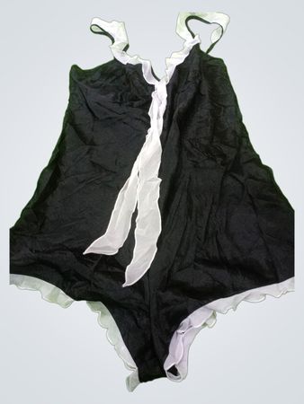 Next Black Lace Trim Romper