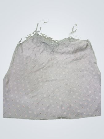 Gray Camisole with Floral Pattern