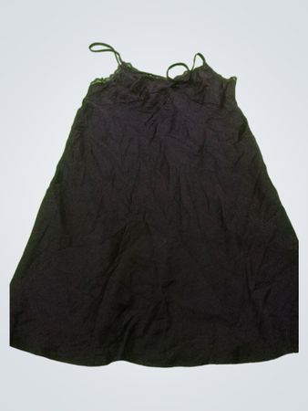 Unbranded Black Lace Trim Slip Dress