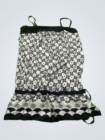 Women's Black and Green Patterned Tank Top