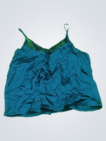 Blue Lace-Trimmed Camisole