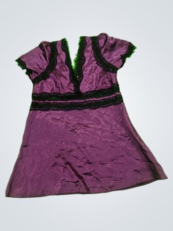 Purple Dress with Black Trim