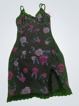 rue21 Black Floral Slip Dress