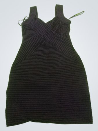 Calvin Klein Black Ruched Mini Dress