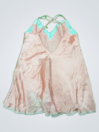 Pink Lace Trim Chemise