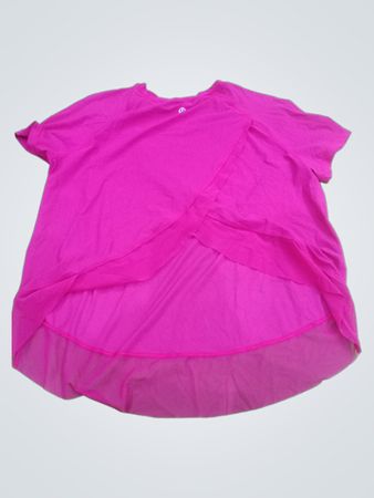 Pink Blouse with Sheer Hem