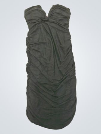 BOZZOLO Black Ruched Dress