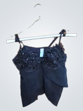 Black Ruffled Top