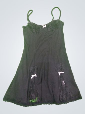 Unbranded Black Lace Trim Slip Dress