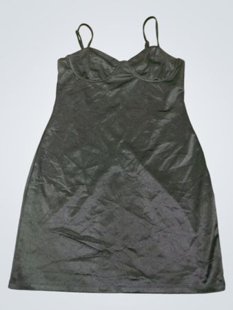 Forever 21 Black Satin Bustier Top