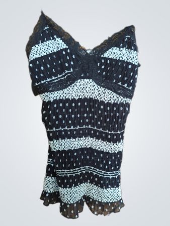 Meghan Noland Los Angeles Black and White Polka Dot Top