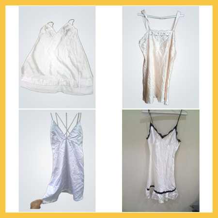 Y2k wight silk & slip dress bundle
