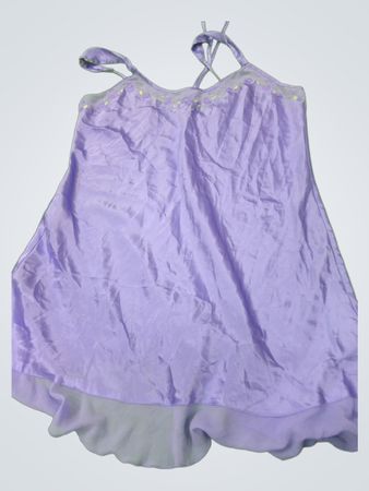 Enchanting Purple Satin Cami Top