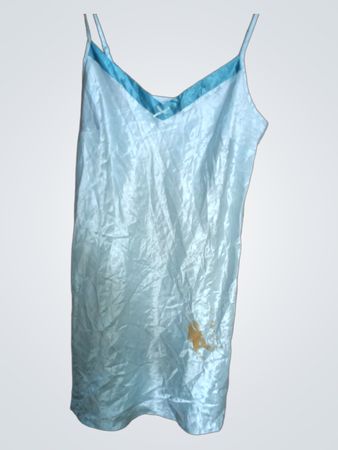 Light Blue Satin Chemise