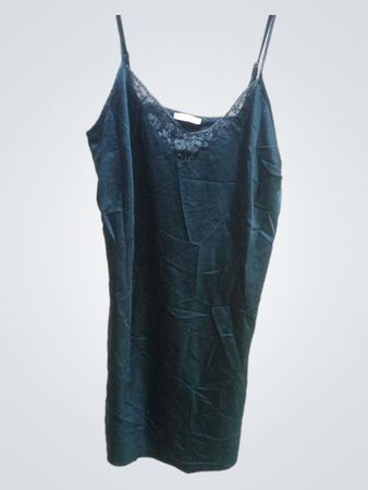 Etam Green Lace Trim Cami Top