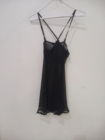 Ravello Lingerie Black Mesh Dress