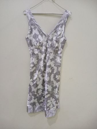 Gray Floral Dress
