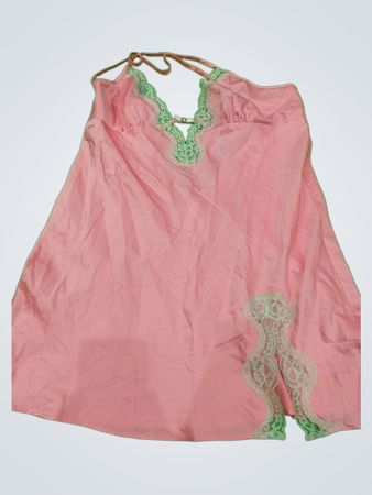 Pink Lace Trim Chemise