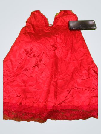 Red Lace Trim Chemise