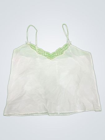 Unbranded White Lace Trim Cami Top
