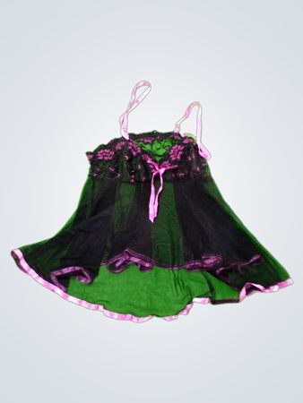 Black and Purple Sheer Babydoll