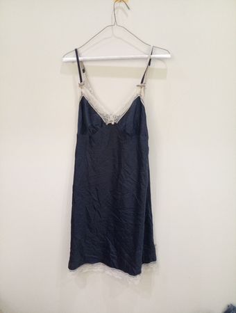 Zara Black Lace Trim Slip Dress