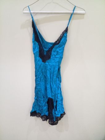 Ann Summers Blue Satin Slip Dress