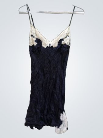 John Lewis Navy Blue Lace Trim Dress