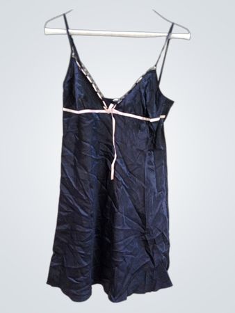 Dorothy Perkins Navy Satin Slip Dress