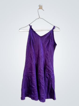 Unbranded Purple Satin Slip Dress
