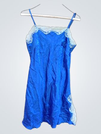 Blue Lace Trim Chemise