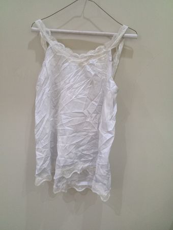 White Lace Trim Cami Top