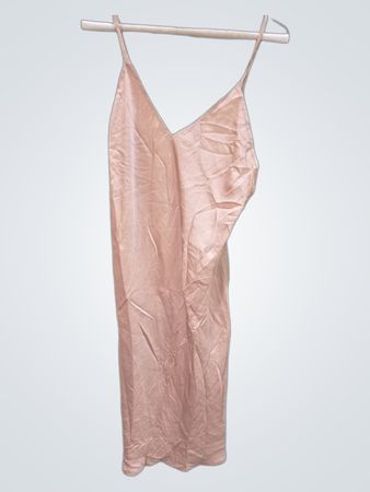 Unbranded Pink Satin Slip Dress