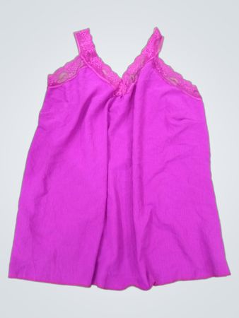 Pink Lace-Trimmed Sleeveless Top