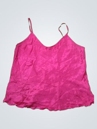 Pink Satin Camisole Top
