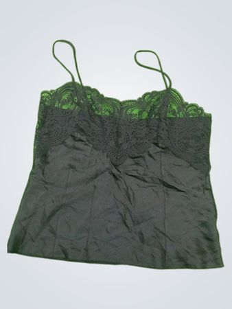 St Michael Black Lace Cami Top