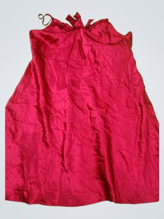 George Red Satin Slip Dress