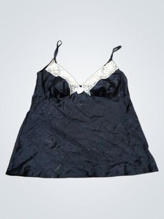 George Black Lace Trim Cami Top