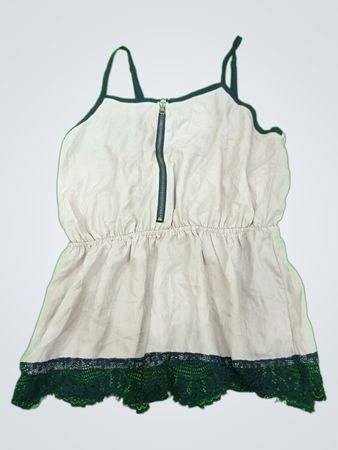 White and Black Lace Trim Romper