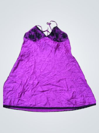 Purple Lace Trim Chemise
